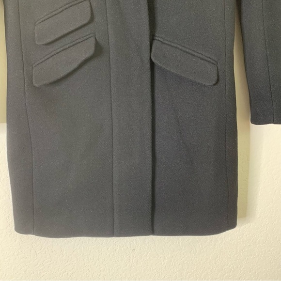 J.Crew Womens a black Cocoon Coat in Italian stadium cloth full zip 00 - Picture 3 of 10